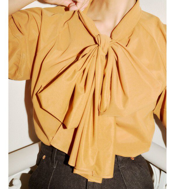 ROPE「【洗える】シアートリコットボウタイブラウス」|Tシャツ・カットソー|