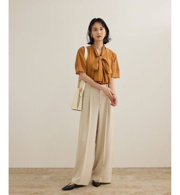 ROPE「【洗える】シアートリコットボウタイブラウス」|Tシャツ・カットソー|