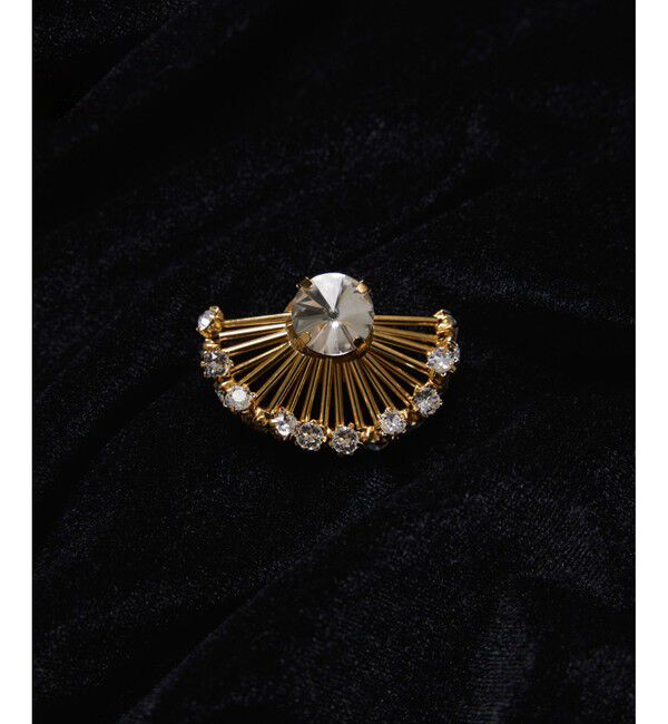 ROPE「フラワービジューブローチ」|ブローチ・コサージュ|ゴールド(90)