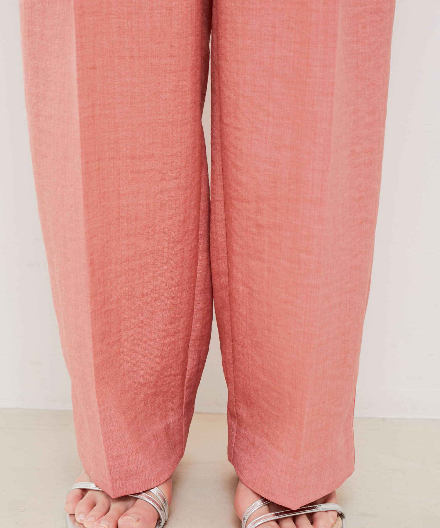 VIS「【接触冷感・洗える】美easy Dカンベルト付きワイドパンツ【セットアップ対応】」|スラックス|