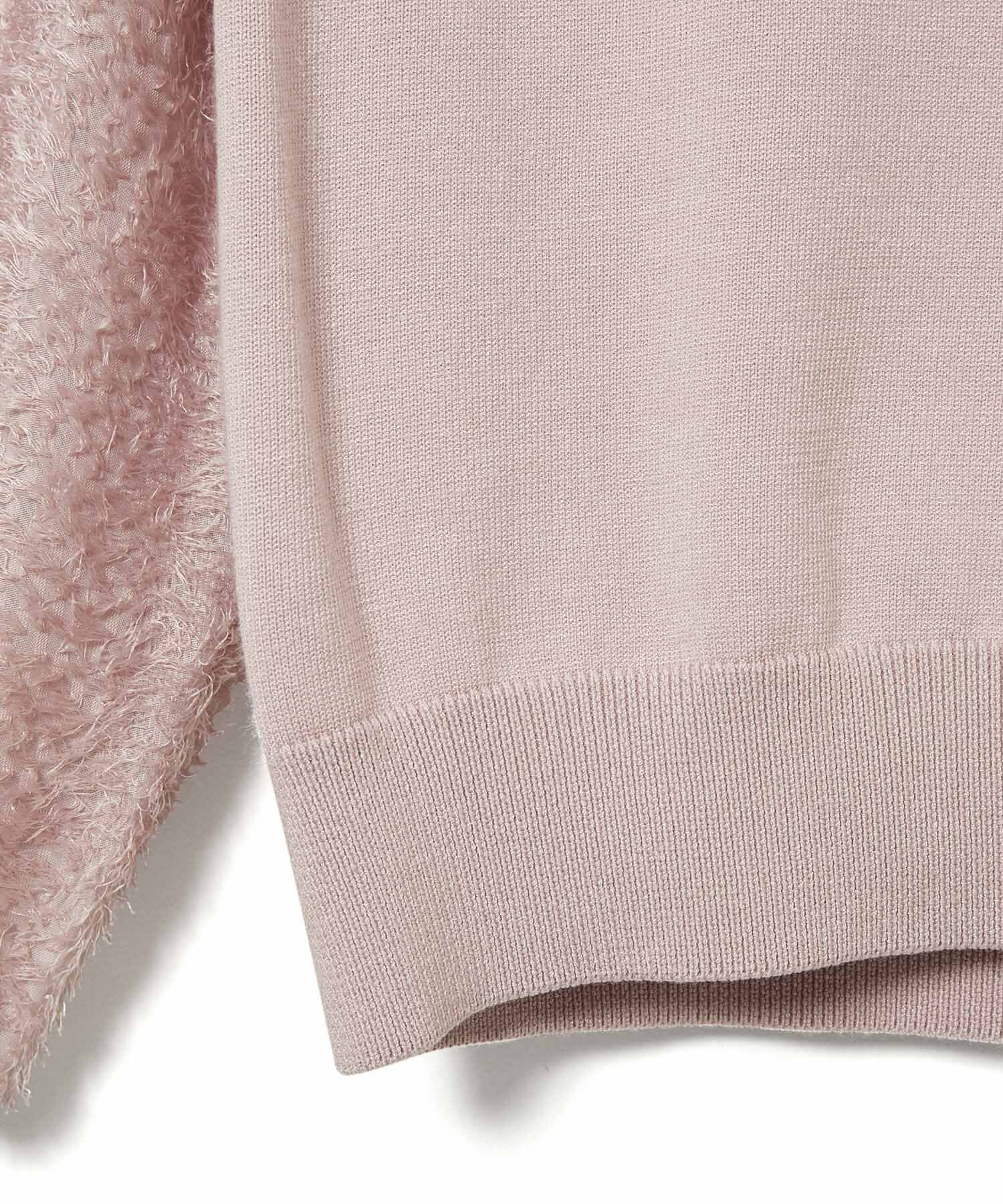 VIS「布帛スリーブドッキングニットプルオーバー」|ニット・セーター|