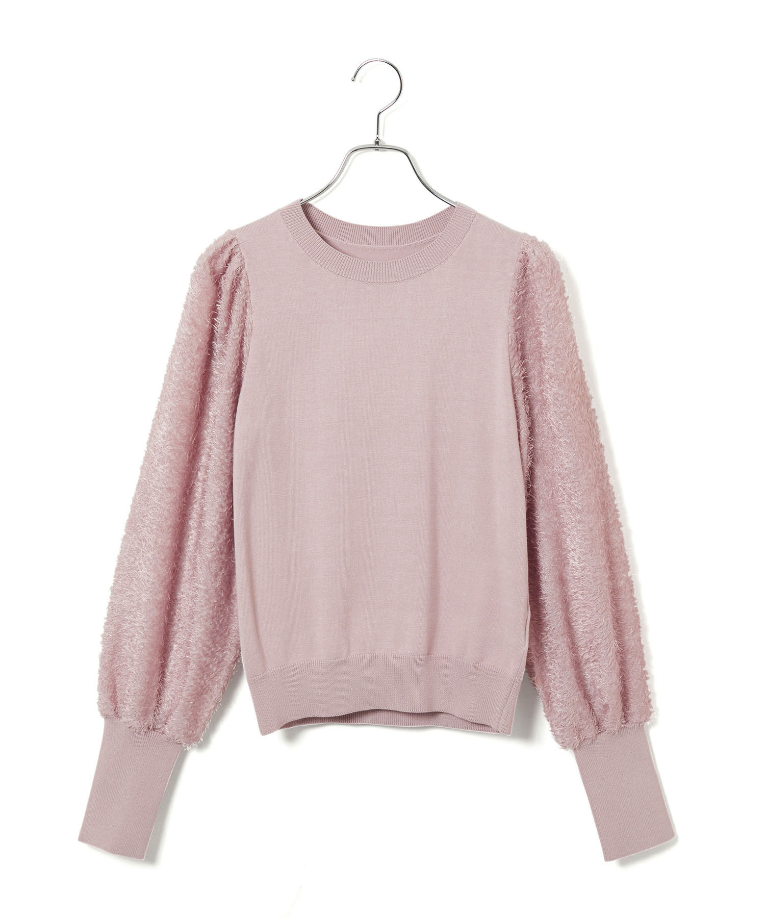 VIS「布帛スリーブドッキングニットプルオーバー」|ニット・セーター|