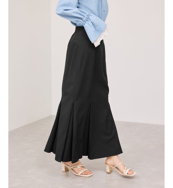 VIS「ボックスプリーツマーメイドスカート/イージーケア・防シワ」|スカート|