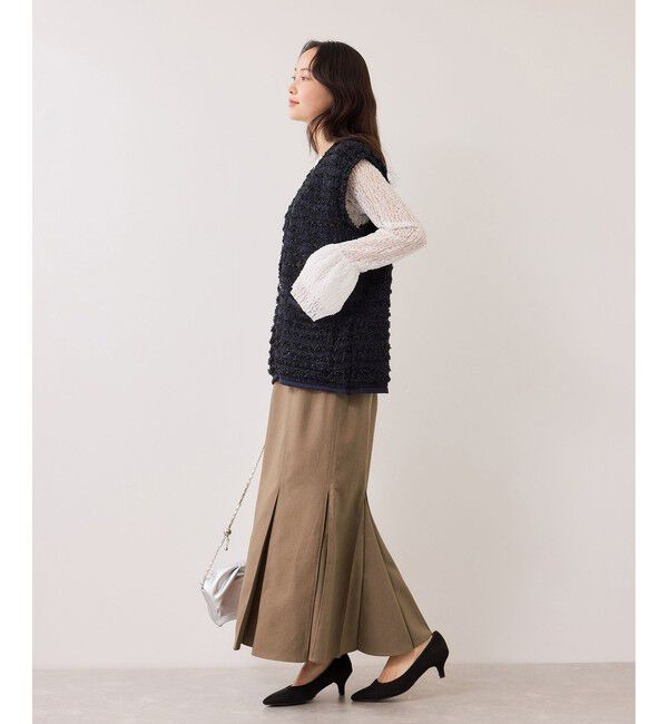 VIS「ボックスプリーツマーメイドスカート/イージーケア・防シワ」|スカート|