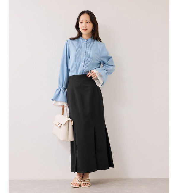 VIS「ボックスプリーツマーメイドスカート/イージーケア・防シワ」|スカート|