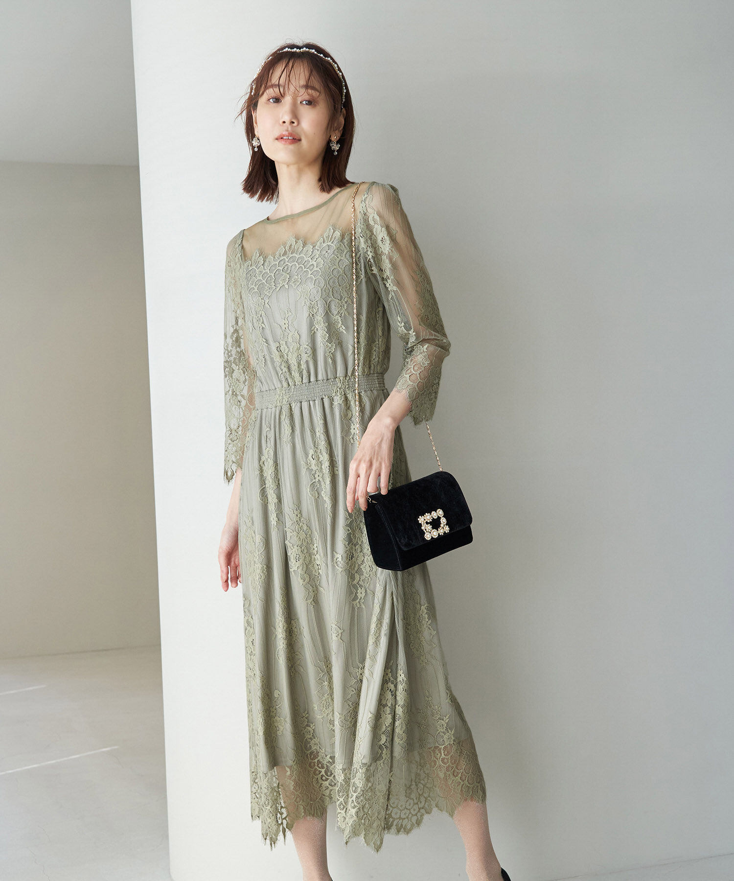 Rope&rsquo;Picnic「【Mon E&rsquo;toile/モンエトワール】【結婚式にも】レースDRESS」|ドレス|