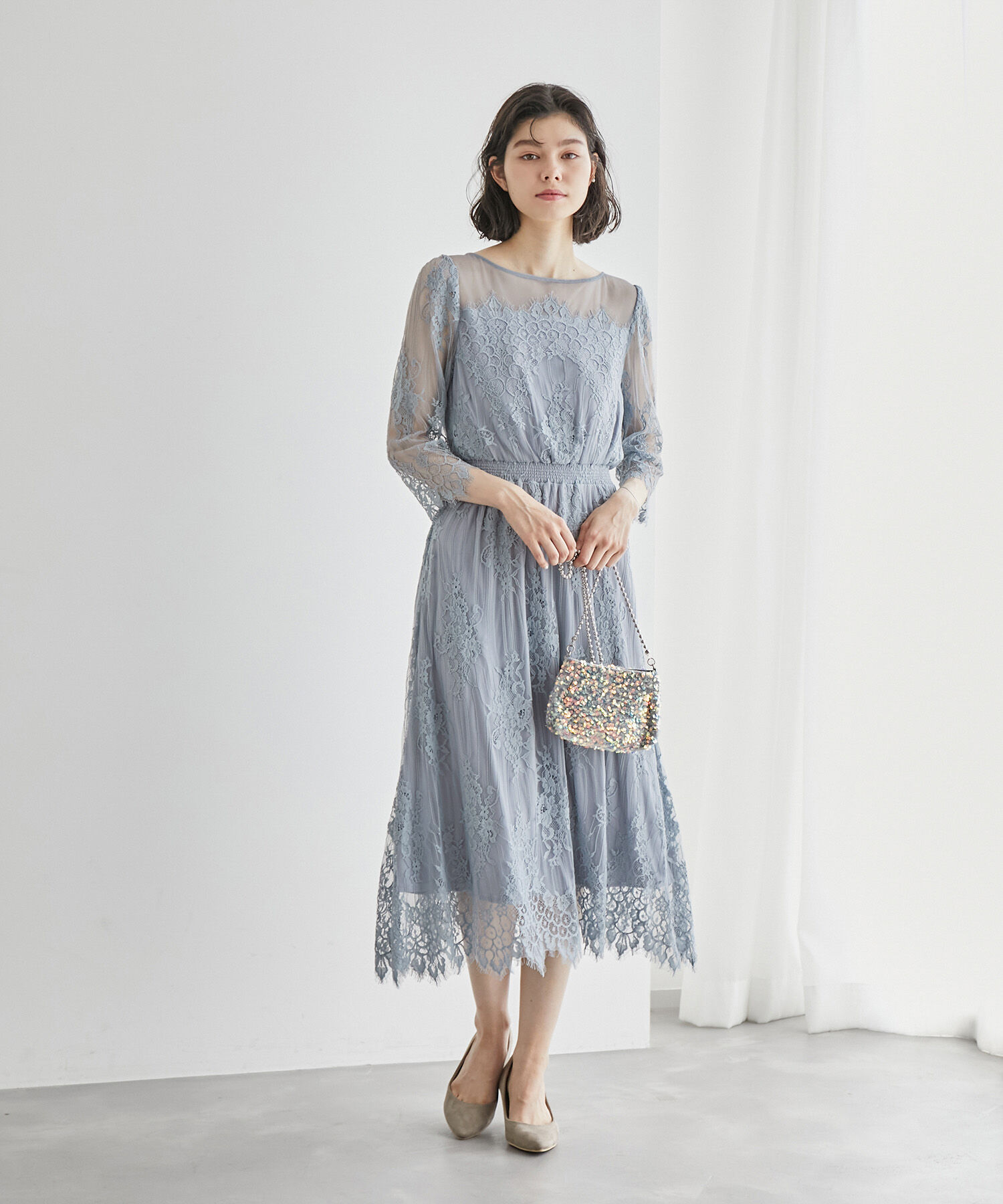 Rope&rsquo;Picnic「【Mon E&rsquo;toile/モンエトワール】【結婚式にも】レースDRESS」|ドレス|