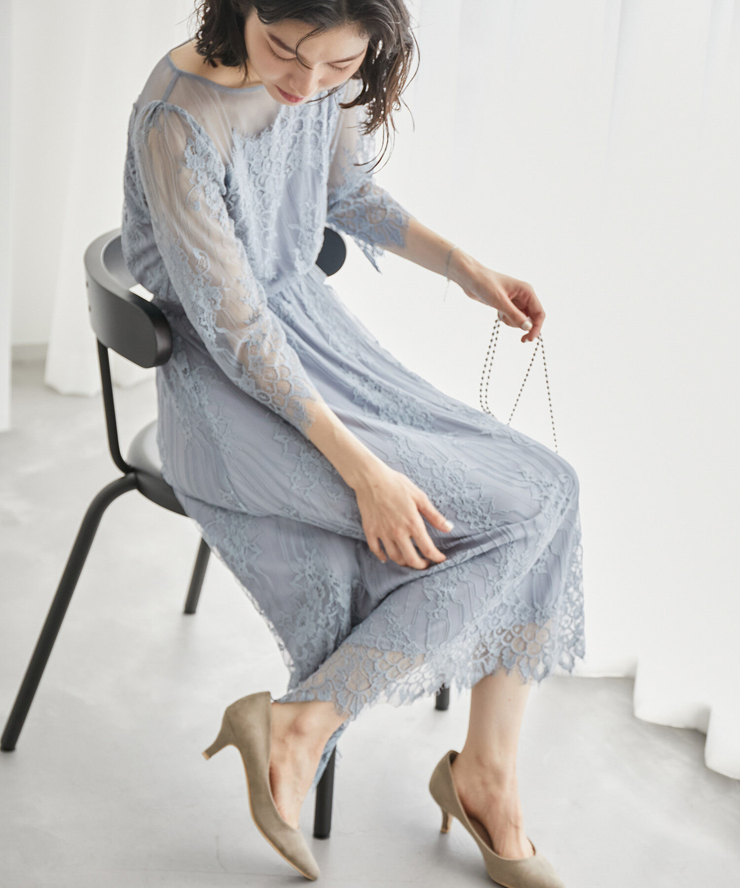 Rope&rsquo;Picnic「【Mon E&rsquo;toile/モンエトワール】【結婚式にも】レースDRESS」|ドレス|