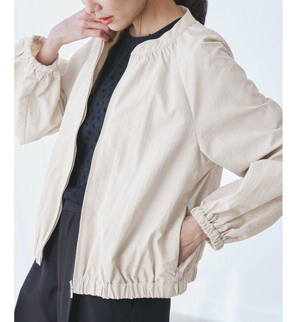 Rope&rsquo;Picnic「【撥水加工・花粉ガード】リサイクルナイロンブルゾン」|ブルゾン・スタジャン|