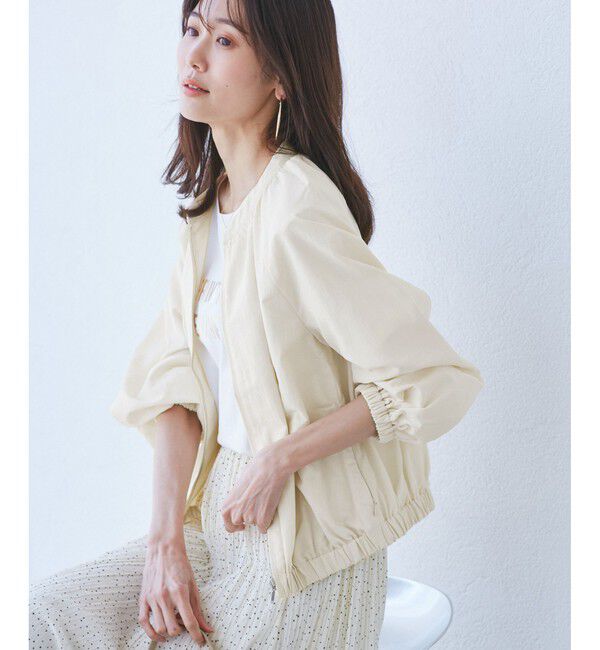 Rope&rsquo;Picnic「【撥水加工・花粉ガード】リサイクルナイロンブルゾン」|ブルゾン・スタジャン|