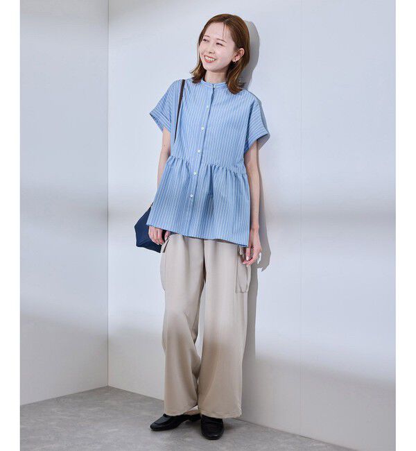 Rope&rsquo;Picnic「【UV対応・防シワ】フレンチペプラムシャツ」|シャツ・ブラウス|