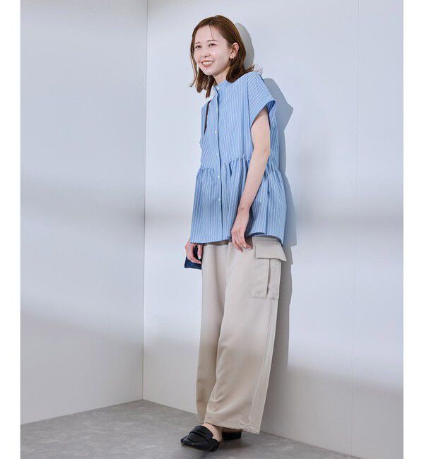 Rope&rsquo;Picnic「【UV対応・防シワ】フレンチペプラムシャツ」|シャツ・ブラウス|