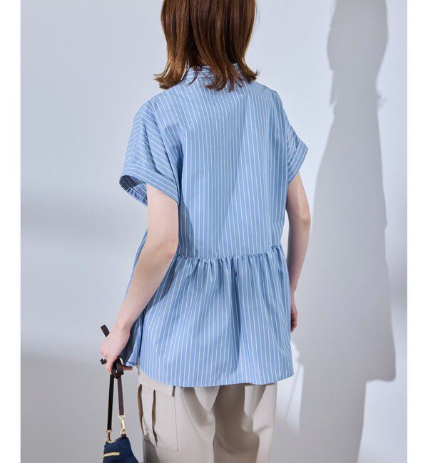 Rope&rsquo;Picnic「【UV対応・防シワ】フレンチペプラムシャツ」|シャツ・ブラウス|