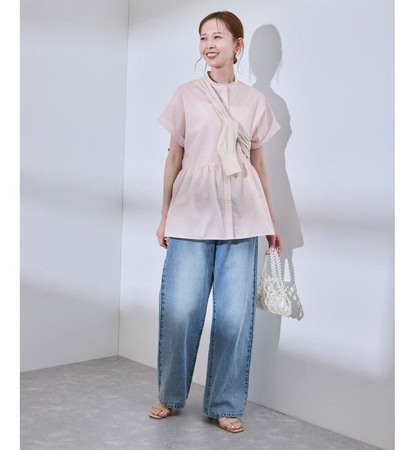 Rope&rsquo;Picnic「【UV対応・防シワ】フレンチペプラムシャツ」|シャツ・ブラウス|