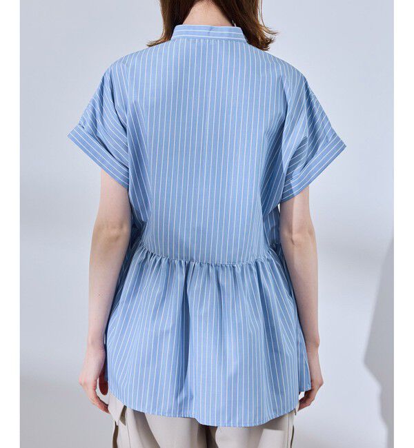 Rope&rsquo;Picnic「【UV対応・防シワ】フレンチペプラムシャツ」|シャツ・ブラウス|