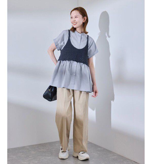 Rope&rsquo;Picnic「【UV対応・防シワ】フレンチペプラムシャツ」|シャツ・ブラウス|