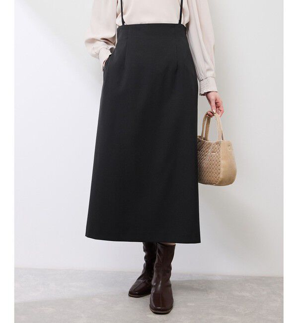 Rope&rsquo;Picnic「ナローサスペンダースカート」|スカート|ブラック(01)