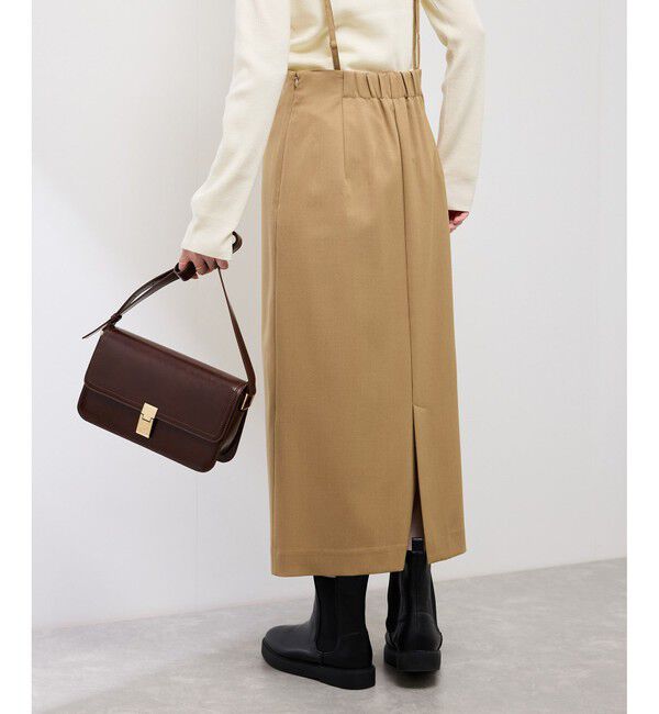 Rope&rsquo;Picnic「ナローサスペンダースカート」|スカート|キャメル(25)