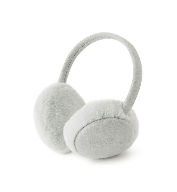 ROPE PICNIC PASSAGE「リボン刺繍スウェード&times;フェイクファーイヤーマフ」|イヤーマフ|