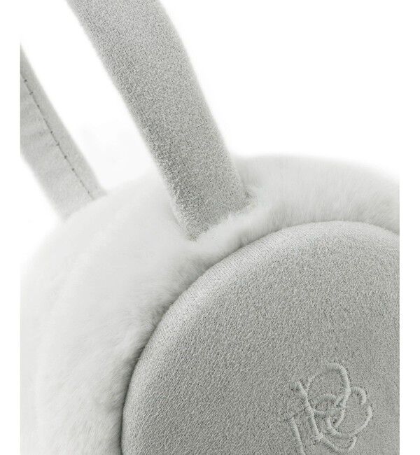 ROPE PICNIC PASSAGE「リボン刺繍スウェード&times;フェイクファーイヤーマフ」|イヤーマフ|