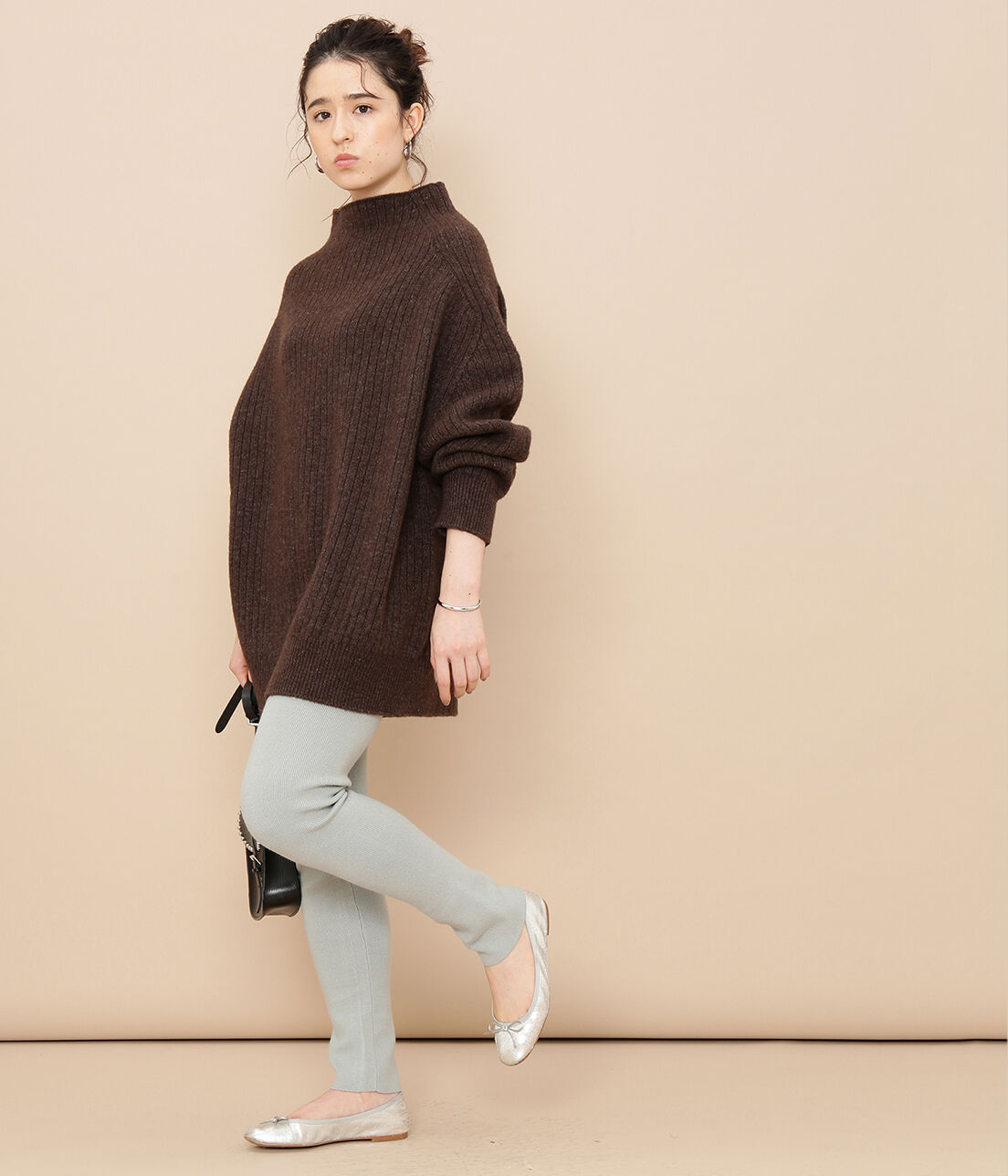 ADAM ET ROPE'「ソリッドスリットレギンス」|レギンス・スパッツ|