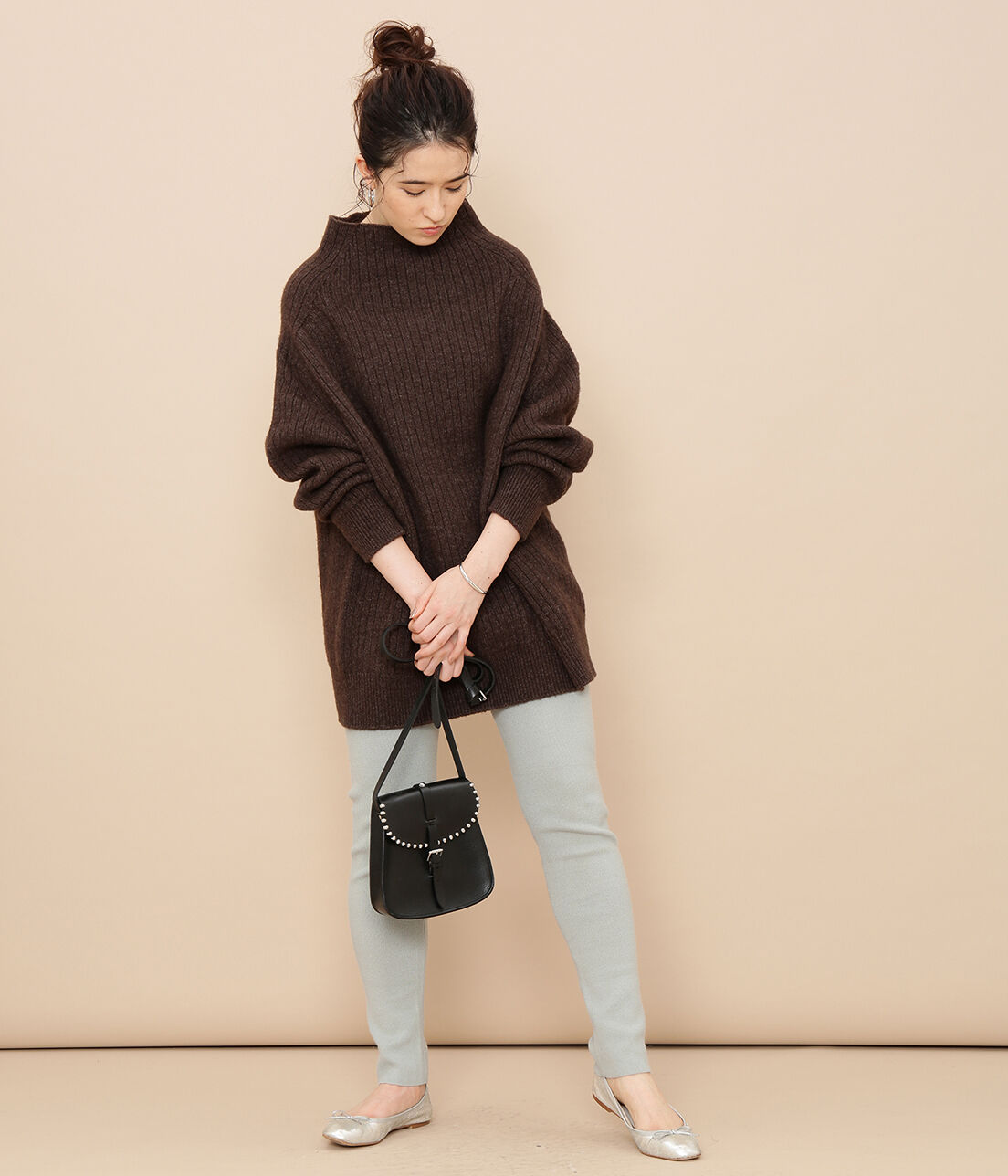 ADAM ET ROPE'「ソリッドスリットレギンス」|レギンス・スパッツ|