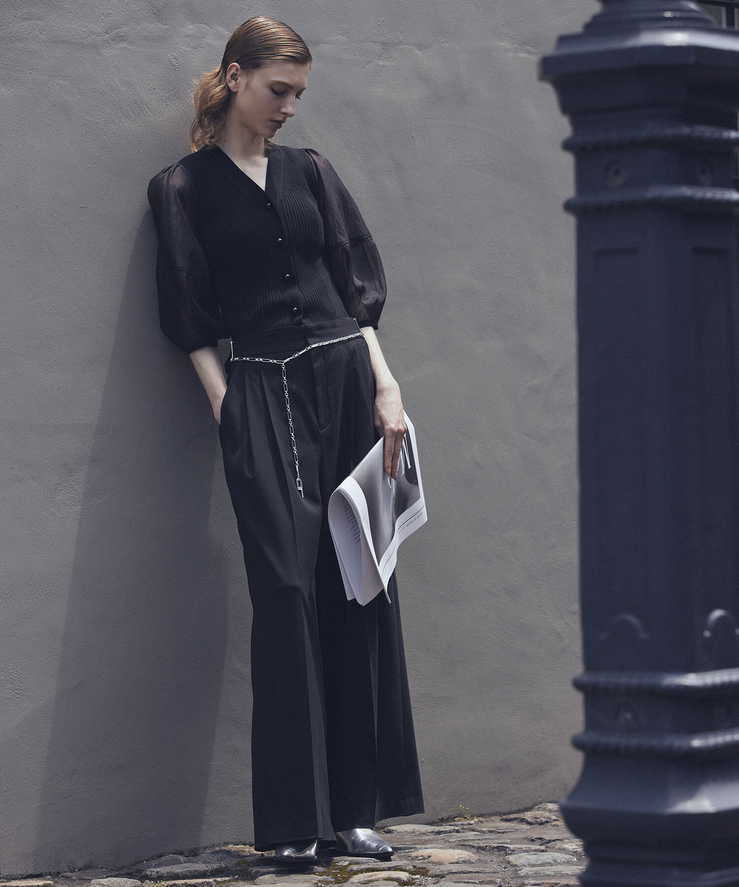 ADAM ET ROPE'「【サステナブル】2タックワイドスラックス」|スラックス|