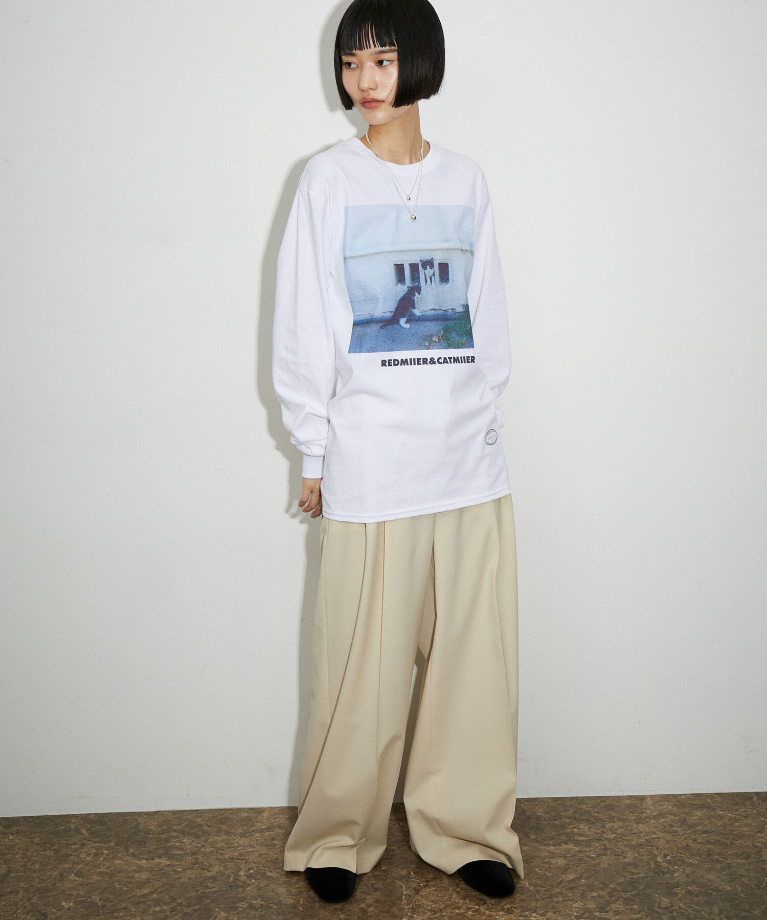 ADAM ET ROPE'「【サステナブル】2タックワイドスラックス」|スラックス|