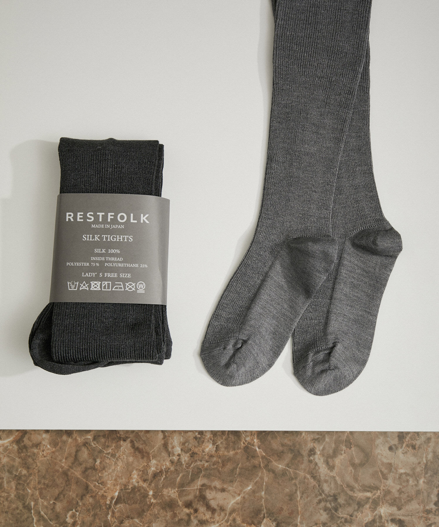 ADAM ET ROPE'「RESTFOLK SILK タイツ」|タイツ・ストッキング|