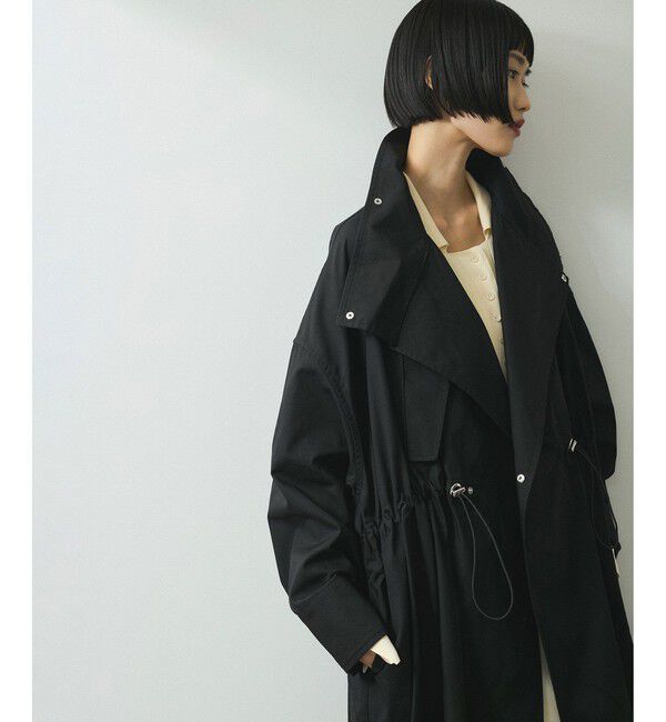 ADAM ET ROPE'「【WEB限定】・【サステナブル】スタンドカラーロングモッズコート」|ミリタリー・モッズコート|