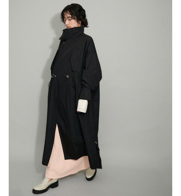 ADAM ET ROPE'「【WEB限定】・【サステナブル】スタンドカラーロングモッズコート」|ミリタリー・モッズコート|