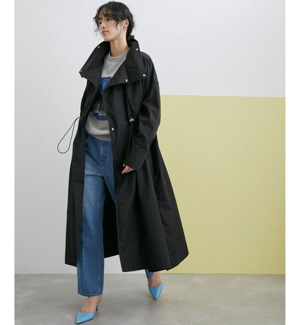 ADAM ET ROPE'「【WEB限定】・【サステナブル】スタンドカラーロングモッズコート」|ミリタリー・モッズコート|