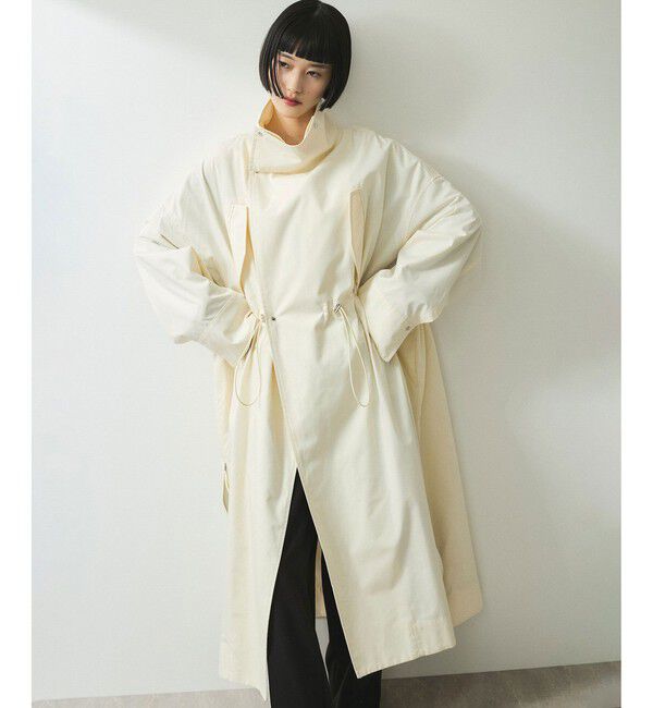 ADAM ET ROPE'「【WEB限定】・【サステナブル】スタンドカラーロングモッズコート」|ミリタリー・モッズコート|