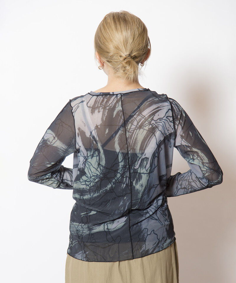  「メロー切替長袖Tシャツ」|Tシャツ・カットソー|