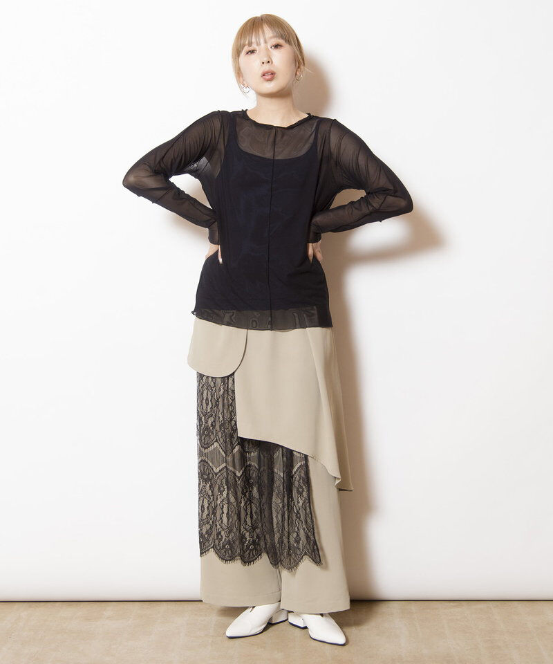  「メロー切替長袖Tシャツ」|Tシャツ・カットソー|