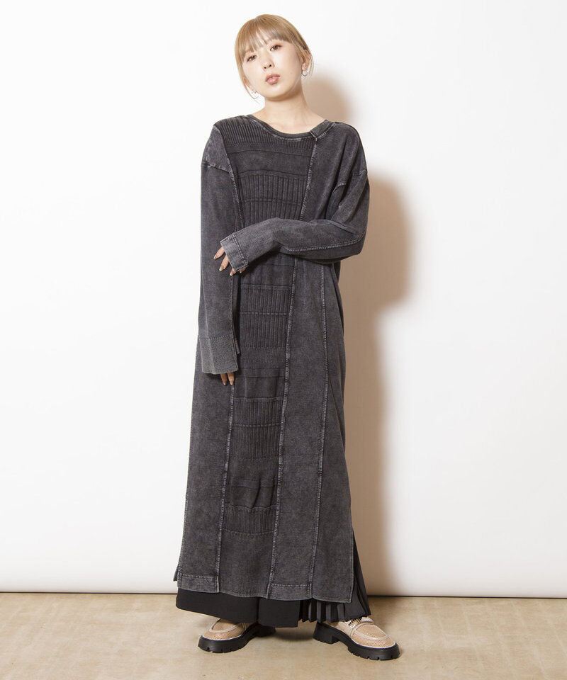  「2WAY切替RIBニットワンピース」|ワンピース|