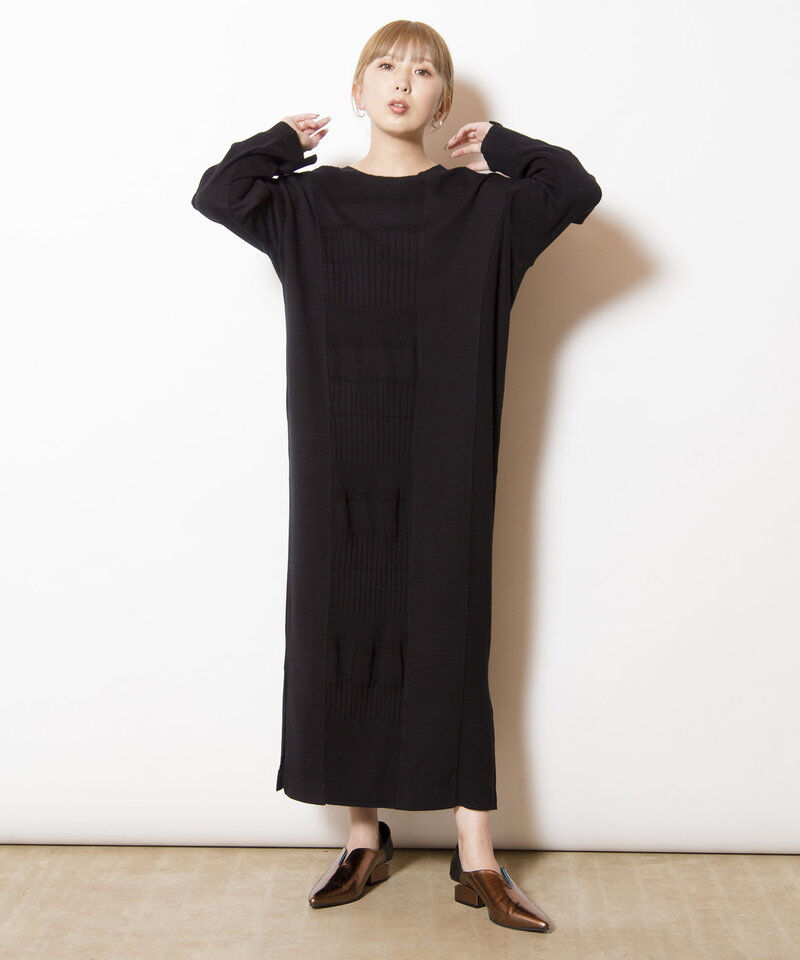  「2WAY切替RIBニットワンピース」|ワンピース|
