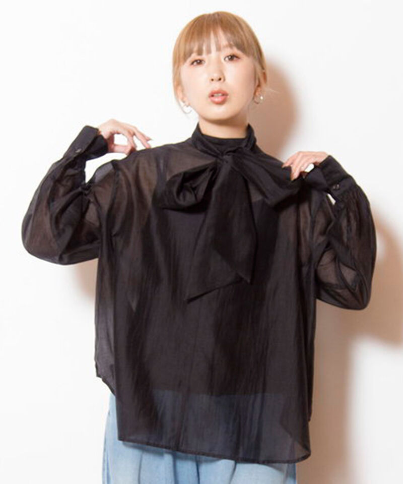  「3WAYシアーシャツブラウス」|シャツ・ブラウス|BLACK