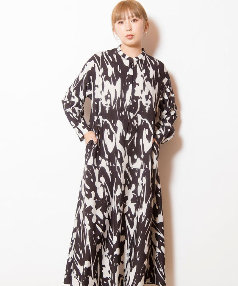  「プリントマーメイドワンピース」|ワンピース|BLACK