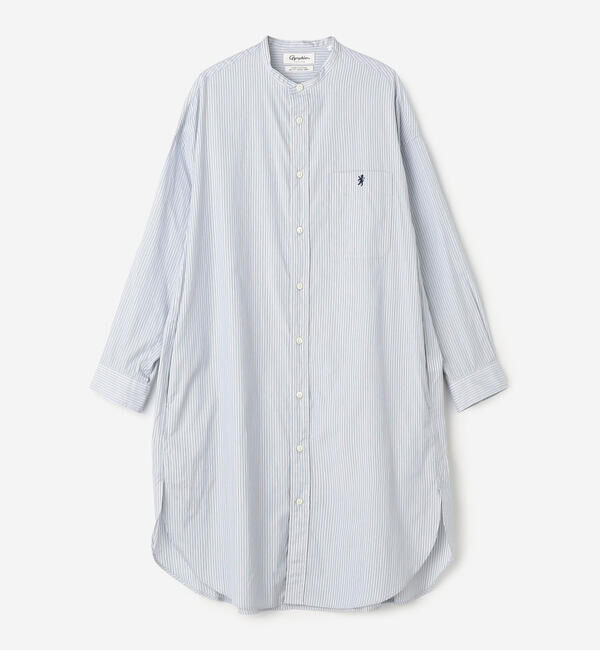 GYMPHLEX「Gymphlex | バンドカラーシャツワンピース STRIPE WOMEN」|ワンピース|