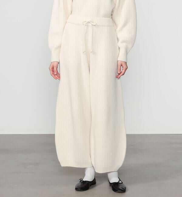 UNFIL「UNFIL | ウールコットン リブニット ワイドパンツ WOMEN」|その他|