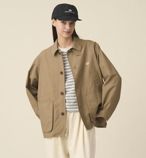 DANTON「DANTON | コットンリネン ワークジャケット WOMEN」|その他|BEIGE系1
