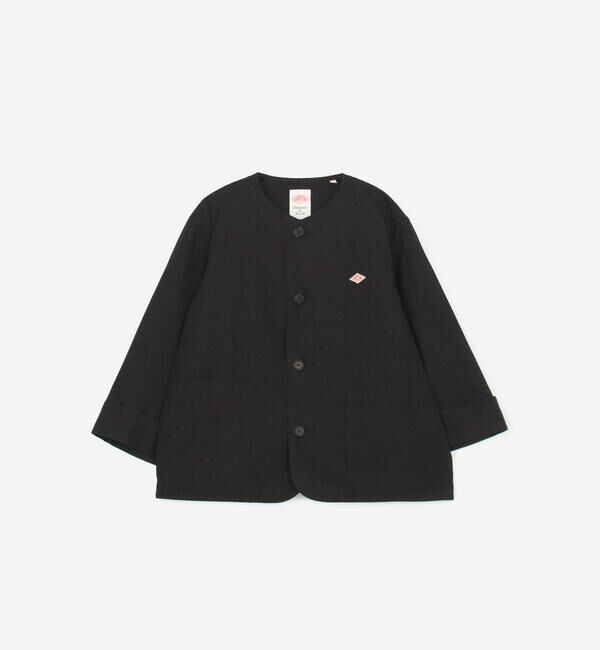 DANTON「DANTON | コットンリネンダンプ ノーカラージャケット WOMEN」|ノーカラージャケット|