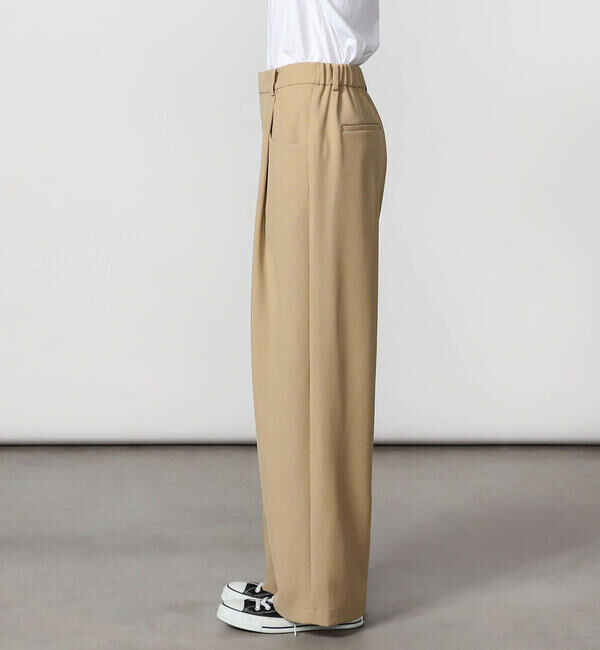 GYMPHLEX「Gymphlex | タック ワイドイージーパンツ WOMEN」|チノ|