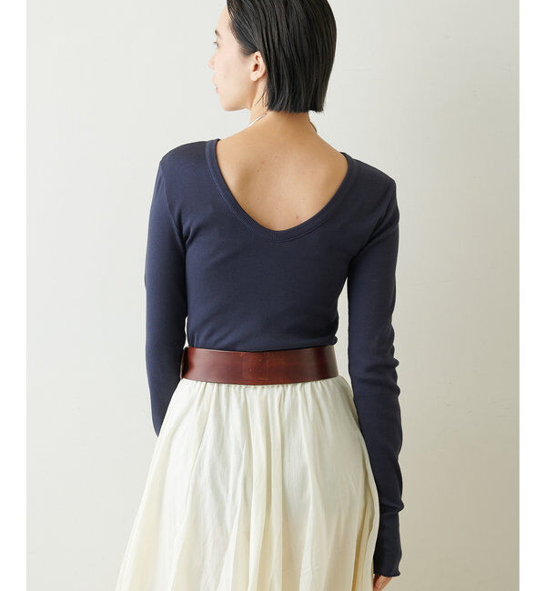  「Vバックシャンテレコカットソー」|Tシャツ・カットソー|