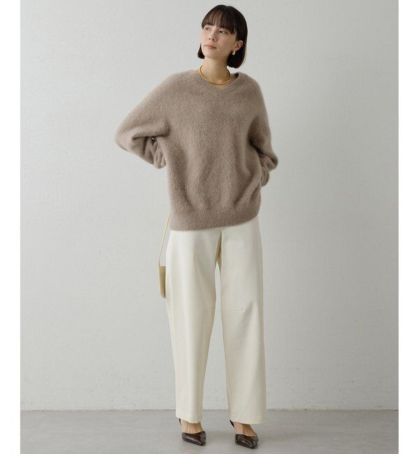  「ポンチ裏起毛バレルパンツ」|チノ|