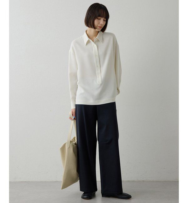  「ポンチ裏起毛バレルパンツ」|チノ|