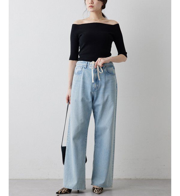 THE PAUSE「【THE PAUSE】オフショルハーフスリーブプルオーバー」|ニット・セーター|