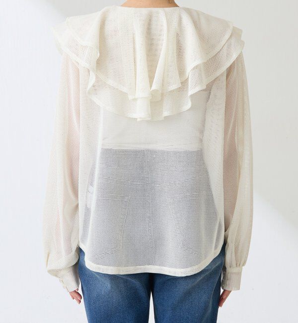  「メッシュフリルブラウス」|シャツ・ブラウス|