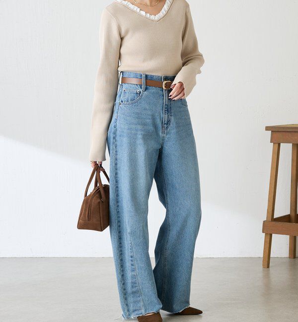  「フリルリブニット」|ニット・セーター|